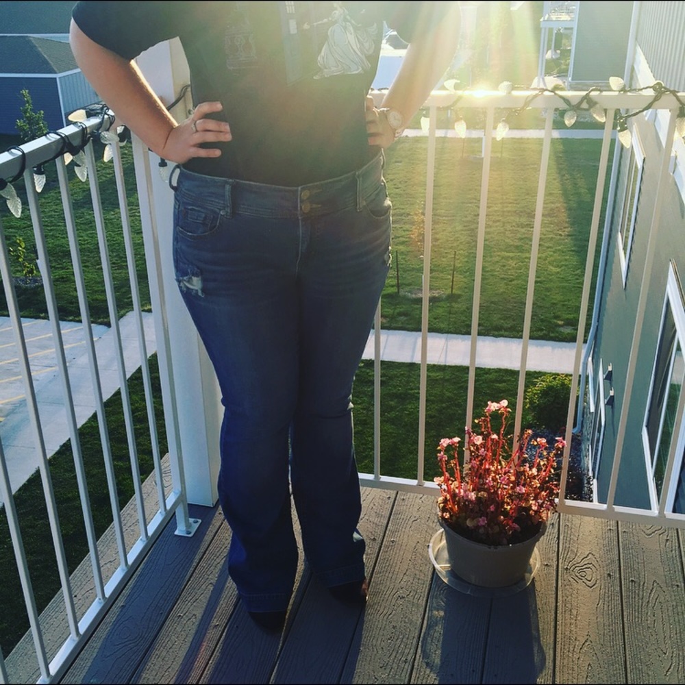 High Waisted Flared Jeans